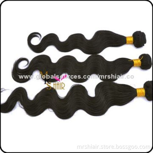 24-inch Unprocessed Natural Color Silk Straight Peruvian Virgin Hair Weave